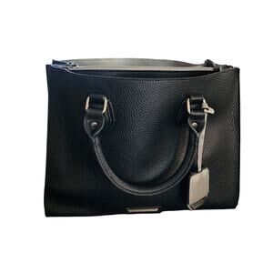 Kenneth Cole black leather satchel shoulder bag